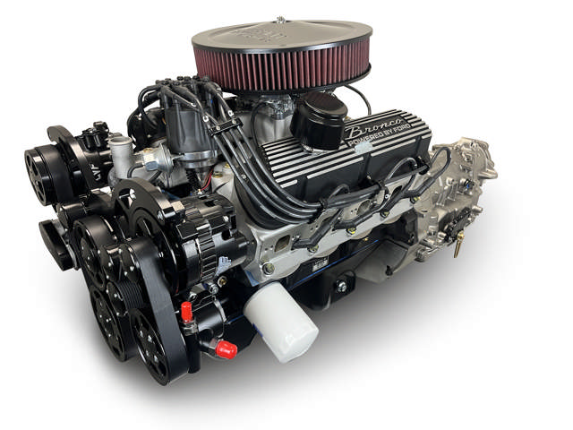 Ford Small Block Compatible 302 C.I. Bronco Edition - 4R70W Automatic Transmission - Black Pulley Kit - Fuel Injected