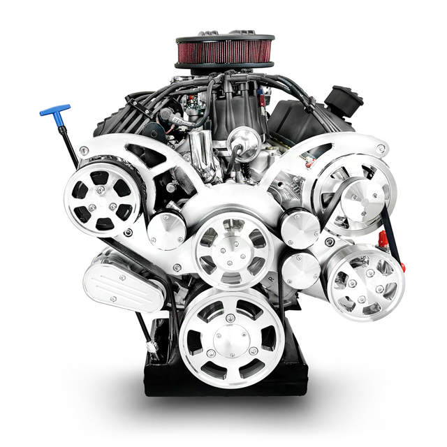 BluePrint Engines Ford Small Block Compatible 347 C.I. Mustang Edition - 4R70W Automatic Transmission - Polished Pulley Kit - Carbureted