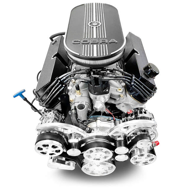Ford Small Block Compatible 427 C.I. Cobra Edition - 4R70W Automatic Transmission - Polished Pulley Kit - Carbureted