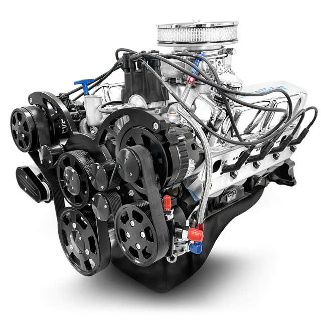 Ford Small Block Compatible 302 C.I. Deluxe Dressed - Cruiser - Front Sump Oil Pan - Black Pulley Kit - Carbureted