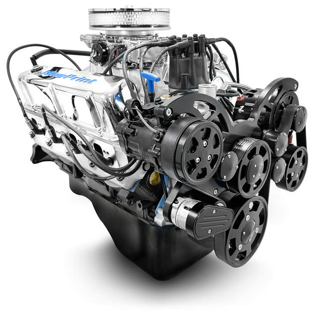 Ford Small Block Compatible 302 C.I. Deluxe Dressed - Cruiser - Front Sump Oil Pan - Black Pulley Kit - Carbureted