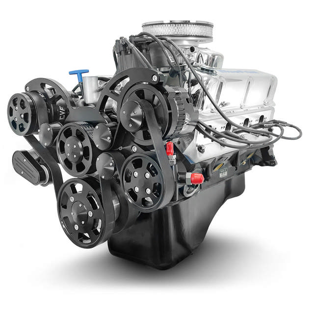 Ford Small Block Compatible 302 C.I. Deluxe Dressed - Front Sump Oil Pan - Cruiser - Black Pulley Kit - Fuel Injected