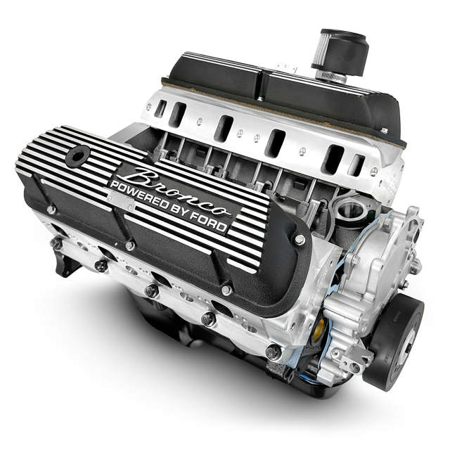 Ford Small Block Compatible 302 C.I. Long Block - Front Sump Oil Pan - Bronco Edition