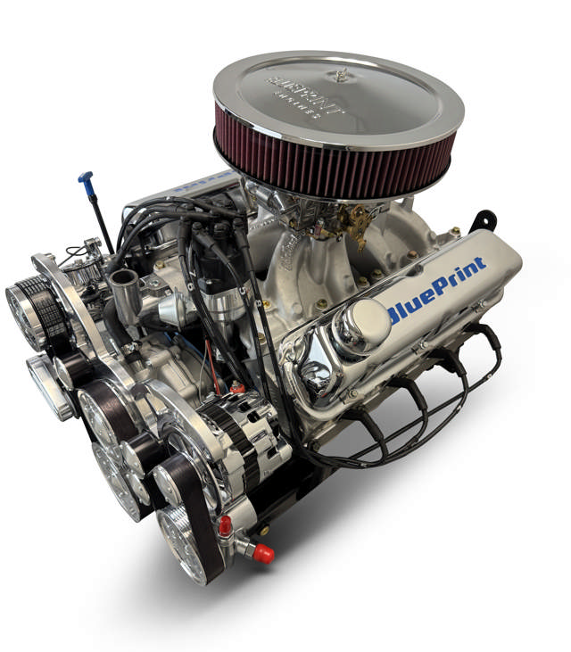 Ford Small Block Compatible Pro Series 427 C.I. Deluxe Dressed - Front Sump Oil Pan - Polished Pulley Kit - Carbureted