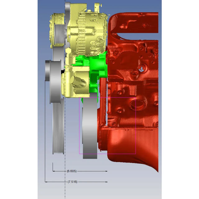 GM BB Standard and Tall Deck Compatible Front Accessory Drive - Full Serpentine - Alternator - AC - Power Steering - Water Pump - Brackets - Bolts - Black