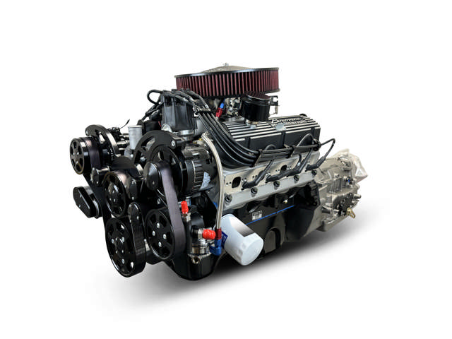 Ford Small Block Compatible 302 C.I. Bronco Edition - 4R70W Automatic Transmission - Black Pulley Kit - Carbureted