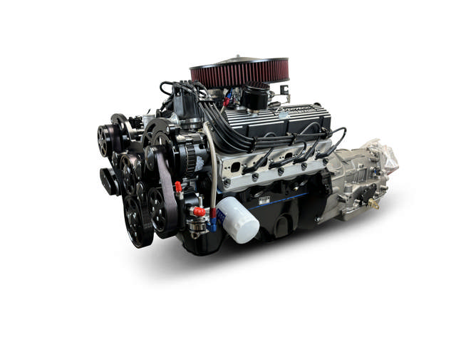 Ford Small Block Compatible 302 C.I. Bronco Edition - 4R70W Automatic Transmission - Black Pulley Kit - Carbureted