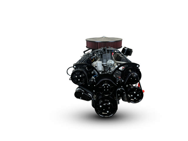 Ford Small Block Compatible 302 C.I. Bronco Edition - 4R70W Automatic Transmission - Black Pulley Kit - Carbureted