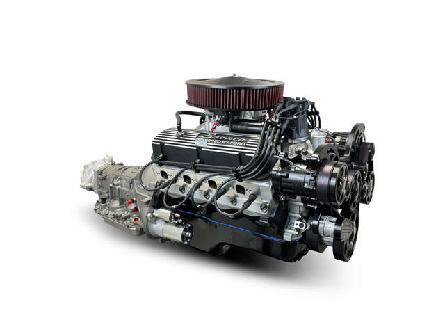Ford Small Block Compatible 302 C.I. Bronco Edition - 4R70W Automatic Transmission - Black Pulley Kit - Carbureted
