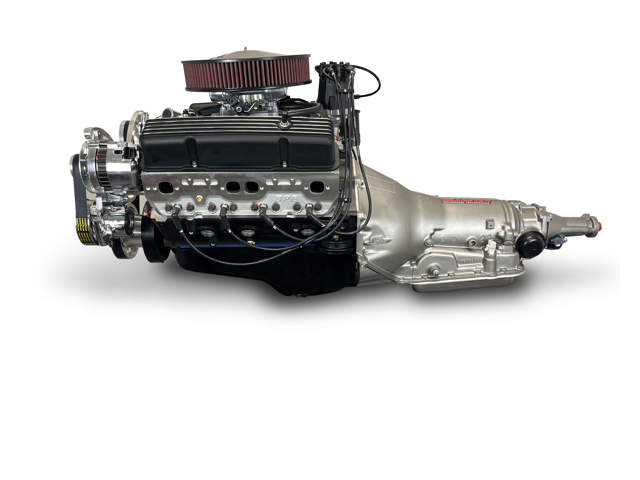 GM Small Block Compatible 383 c.i. Engine and 700R4 Automatic Transmission - 436 Horsepower - Standard Edition Builder Series - Polished Pulley Kit - Fuel Injected