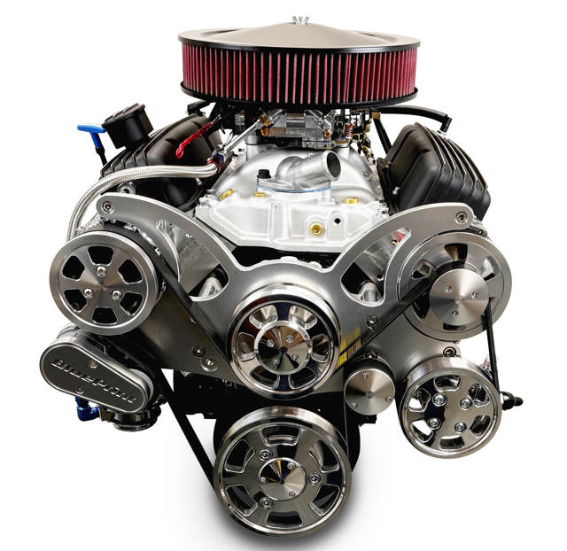 GM Small Block Compatible 400 c.i. Engine and 700R4 Automatic Transmission - 500 Horsepower - Standard Edition Builder Series - Polished Pulley Kit - Fuel Injected