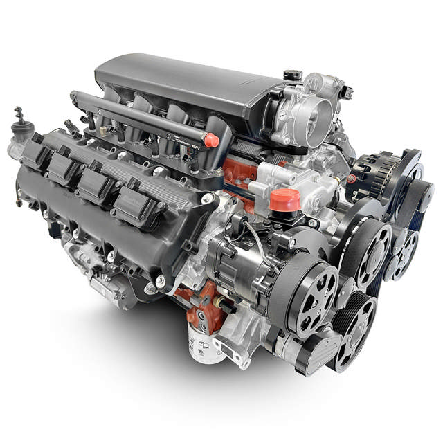 Chrysler Hemi Compatible 426 c.i. Engine and TKX Manual Transmission - 610 Horsepower - Standard Edition Builder Series - Black Pulley Kit - Fuel Injected