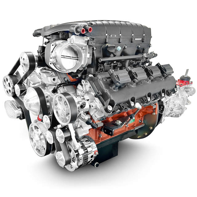 Chrysler Hemi Compatible 426 c.i. Engine and T56 Manual Transmission - 872 Horsepower - Standard Edition Builder Series - Polished Pulley Kit - Supercharged