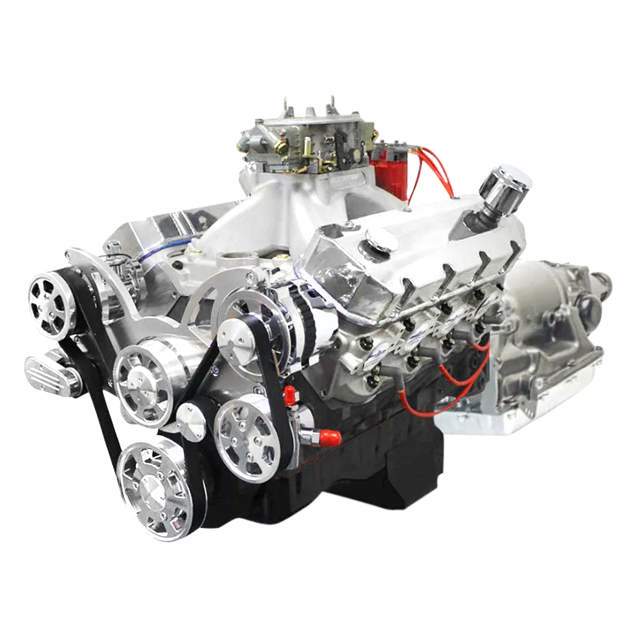 GM Big Block Compatible 598 c.i. Engine and 4L80E Automatic Transmission - 741 Horsepower - Standard Edition Builder Series - Black Pulley Kit - Carbureted