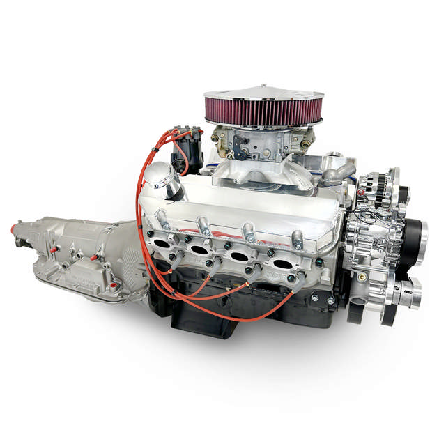 GM Big Block Compatible 598 c.i. Engine and 4L80E Automatic Transmission - 741 Horsepower - Standard Edition Builder Series - Polished Pulley Kit - Carbureted