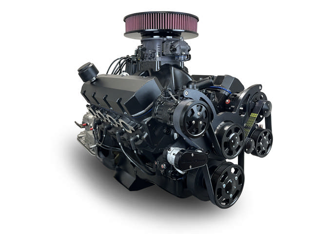GM Big Block Compatible 632 c.i. Pro Series Engine and 4L80E Automatic Transmission - 815 Horsepower - Blackout Reaper Edition Builder Series - Black Pulley Kit - Fuel Injected