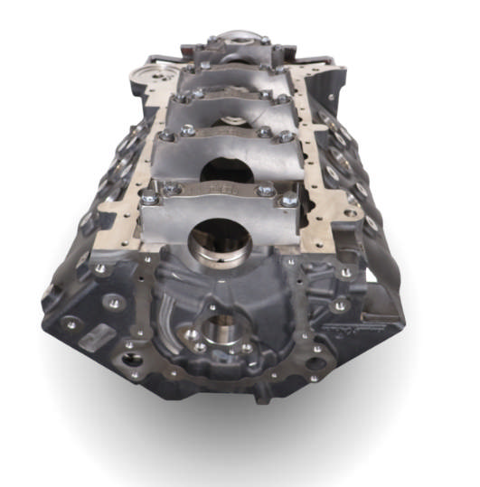 Ductile Cast Main Caps, 9.800 Deck x 4.500 Bore, 2pc Seal, SIAM, GM Big Block Compatible Bare Block
