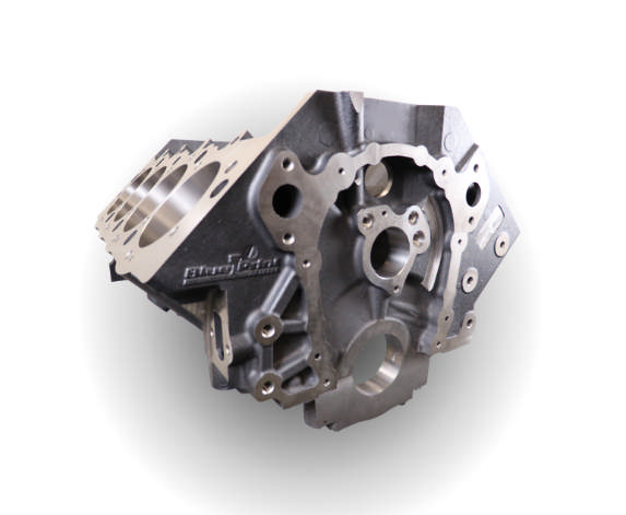 Ductile Cast Main Caps, 9.800 Deck x 4.500 Bore, 2pc Seal, SIAM, GM Big Block Compatible Bare Block