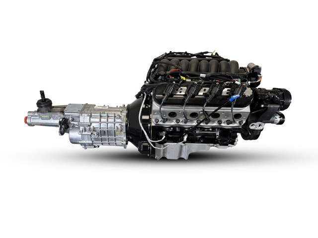 BluePrint Engines GM LS Compatible 427 c.i. Engine and TKX Manual Transmission - Standard Edition Builder Series - Black Pulley Kit - Holley Terminator X EFI System