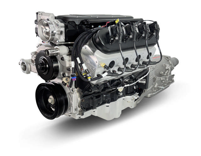 Low Profile GM LS Compatible 427 c.i. Engine and 4L65/70E Automatic Transmission - Standard Edition Builder Series - Holley Terminator X EFI System