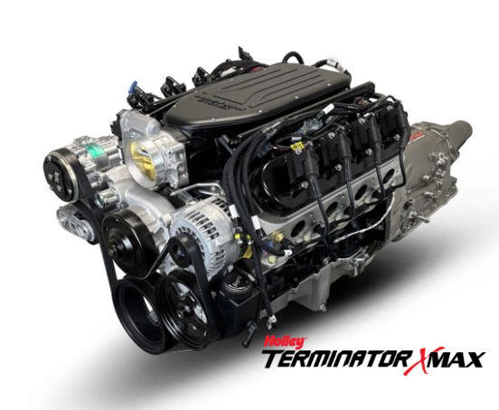 BluePrint Engines GM LS Compatible 427 c.i. Engine and 4L65/70E Automatic Transmission - Standard Edition Builder Series - Natural Pulley Kit - Holley Terminator X EFI System