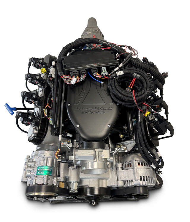 BluePrint Engines GM LS Compatible 427 c.i. Engine and 4L65/70E Automatic Transmission - Standard Edition Builder Series - Natural Pulley Kit - Holley Terminator X EFI System