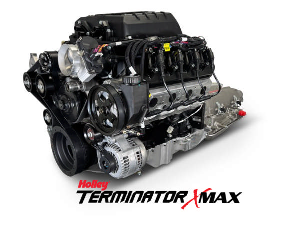 GM LS Compatible 427 c.i. Engine and 4L80E Automatic Transmission - Standard Edition Builder Series - Natural Pulley Kit - Holley Terminator X EFI System