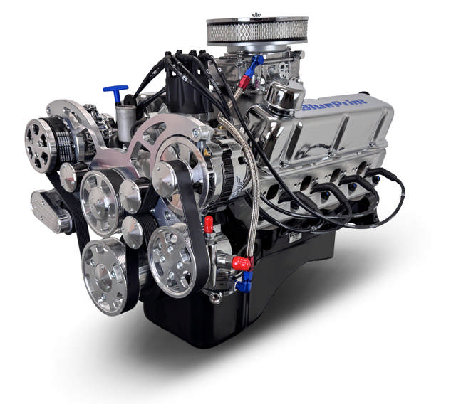 Ford Small Block Compatible 302 C.I. Deluxe Dressed - Front Sump Oil Pan - Cruiser - Polished Pulley Kit - Carbureted