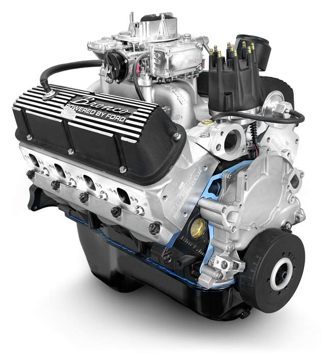 Ford Small Block Compatible 302 C.I. Base Dressed - Front Sump Oil Pan - Bronco Edition - Carbureted