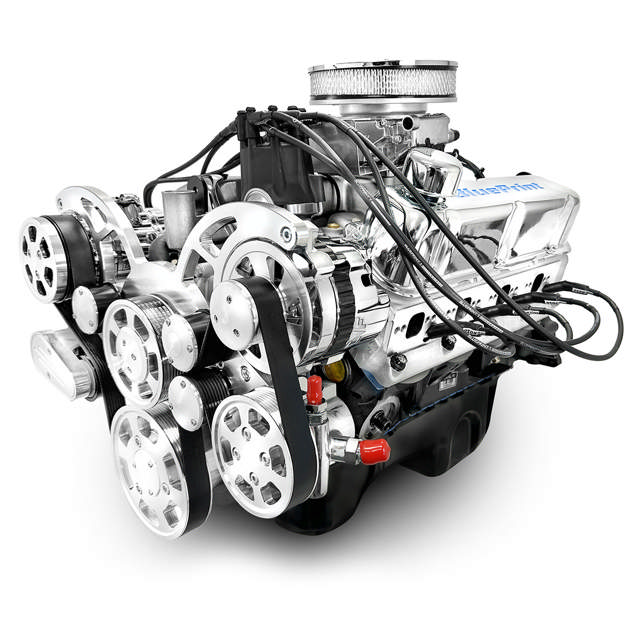 Ford Small Block Compatible 302 C.I. Deluxe Dressed - Rear Sump Oil Pan - Cruiser - Polished Pulley Kit - Fuel Injected