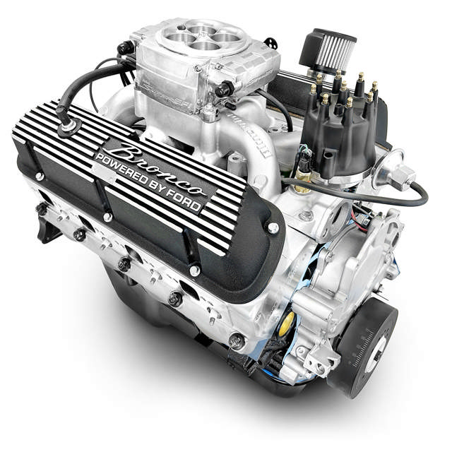 Ford Small Block Compatible 302 C.I. Base Dressed - Front Sump Oil Pan - Bronco Edition - Carbureted