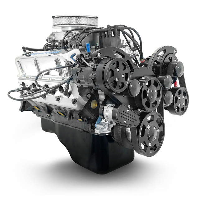 BluePrint Engines Ford Small Block Compatible 347 C.I. Deluxe Dressed - Front Sump Oil Pan - Black Pulley Kit - Fuel Injected