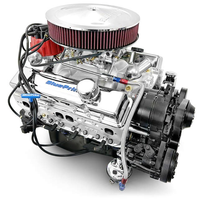 BluePrint Engines GM Small Block Compatible 383 C.I. Deluxe Dressed - Black Pulley Kit - Carbureted