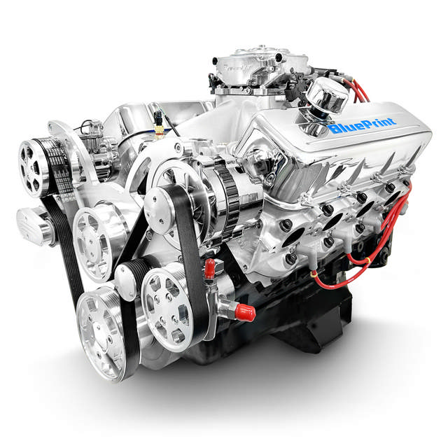 GM Big Block Compatible 496 c.i. Engine - 600 Horsepower - Deluxe Dressed - Polished Pulley Kit - Fuel Injected