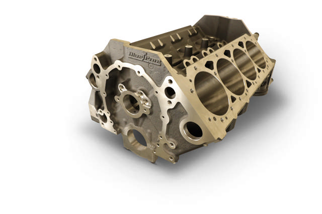 BluePrint Engines GM Small Block Compatible Bare Block – 9.025 Deck x 4.000 Bore, 1-Piece Seal, 350 Main, SIAM, Ductile Cast Main Caps