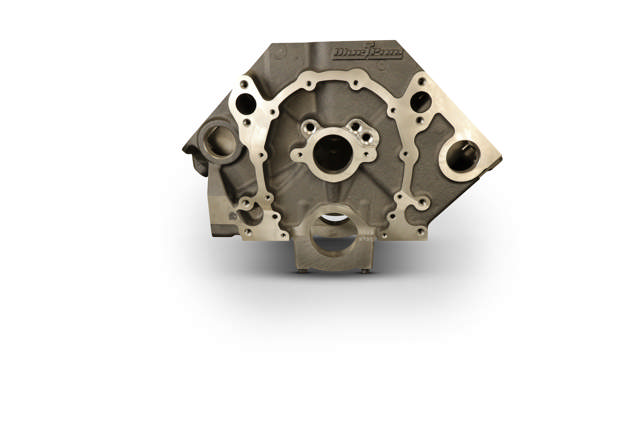 BluePrint Engines GM Small Block Compatible Bare Block – 9.025 Deck x 4.125 Bore, 1-Piece Seal, 350 Main, SIAM, Steel Billet Main Caps, Splayed