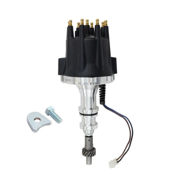 Ford 351 Windsor SB Compatible Pro-Series 2-Wire Distributor - Black Cap