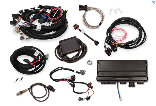 GM LS Compatible 427 c.i. Pro Series Engine - GM Plastic Intake - Deluxe Dressed - Polished Pulley Kit - Holley Terminator X EFI System