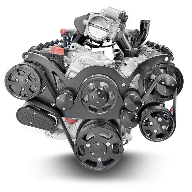 Chrysler Hemi Compatible Pro Series 426 C.I. Deluxe Dressed - Black Pulley Kit - Fuel Injected
