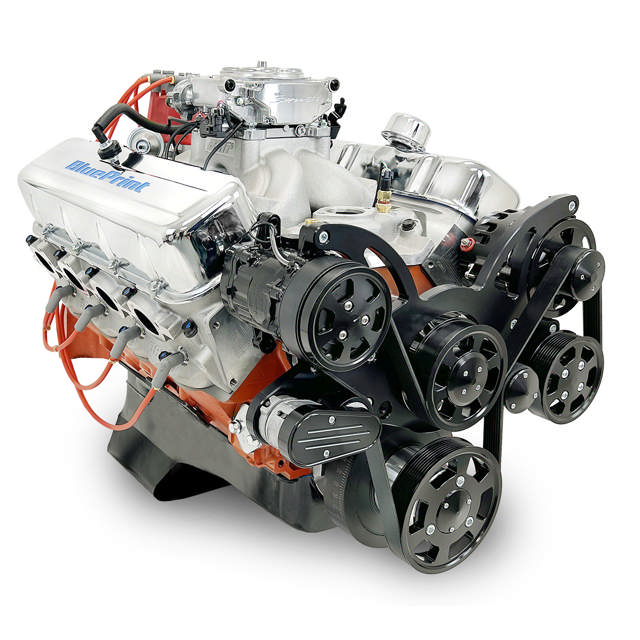 GM Big Block Compatible 502 c.i. Pro Series Engine - 627 Horsepower - Deluxe Dressed - Black Pulley Kit - Fuel Injected