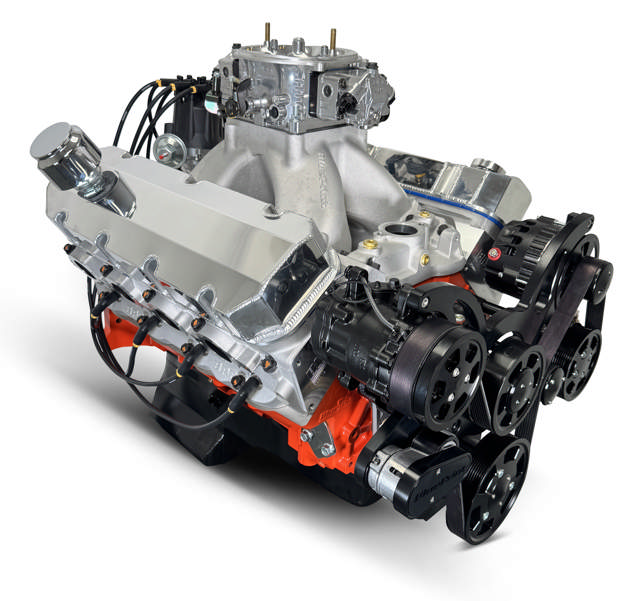 GM Big Block Compatible 572 c.i. Pro Series Engine - 750 Horsepower - Deluxe Dressed - Black Pulley Kit - Carbureted