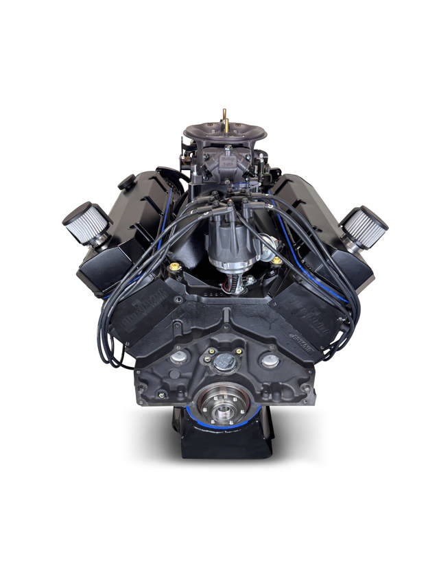 GM Big Block Compatible 632 c.i. Pro Series Engine - 815 Horsepower - Blackout Reaper Edition - Deluxe Dressed - Black Pulley Kit - Carbureted