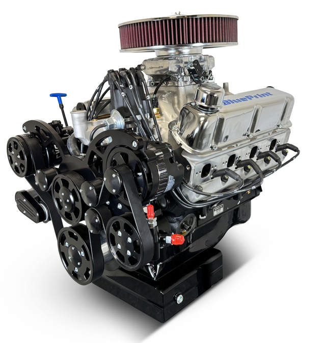 Ford Small Block Compatible Pro Series 427 C.I. Deluxe Dressed - Front Sump Oil Pan - Black Pulley Kit - Fuel Injected