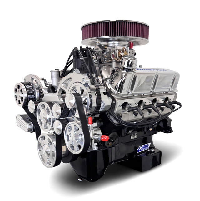Ford Small Block Compatible Pro Series 427 C.I. Deluxe Dressed - Rear Sump Oil Pan - Polished Pulley Kit - Carbureted