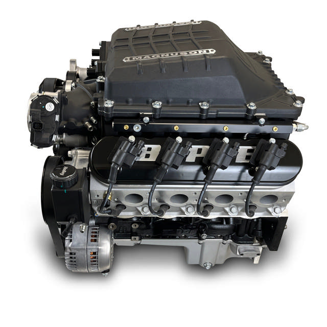 GM LS Compatible 376 c.i. Pro Series Engine - Magnuson TVS2650 - Deluxe Dressed - Black Pulley Kit - Holley Terminator X EFI System