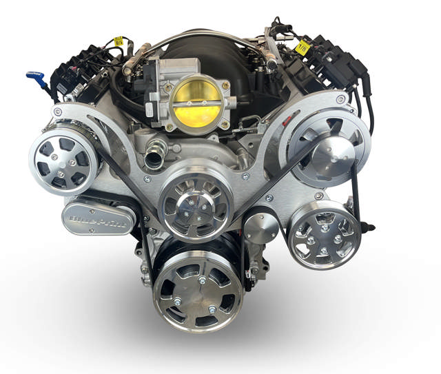 GM LS Compatible 427 c.i. Pro Series Engine - GM Plastic Intake - Deluxe Dressed - Polished Pulley Kit - Holley Terminator X EFI System